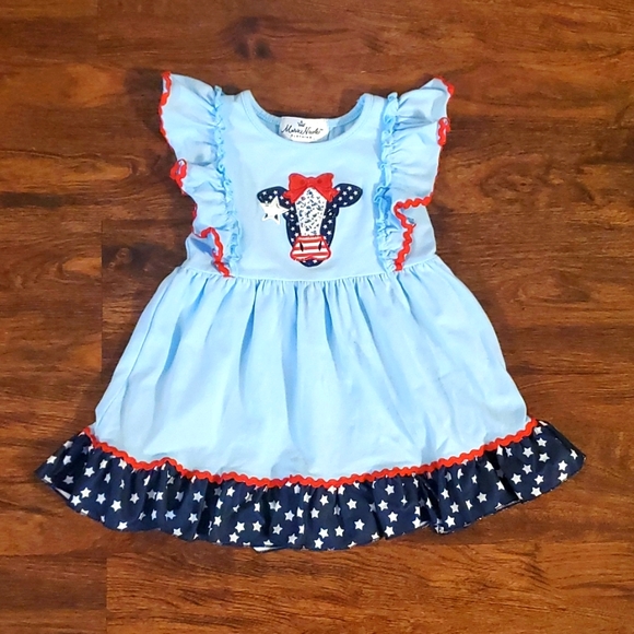 Americana Farm Dress 6-9M - Picture 2 of 4